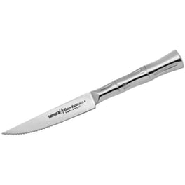 Μαχαίρι Φαγητού Samura Bamboo Steak από Ανοξείδωτο Χάλυβα 11 cm - Ασημί