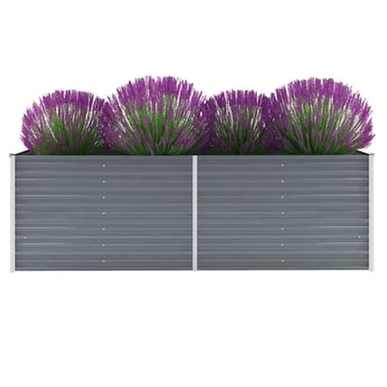 Vidaxl Ζαρντινιέρα Κήπου Γκρι 240 X 80 X 77 Εκ. Γαλβανισμένος Χάλυβας image 1