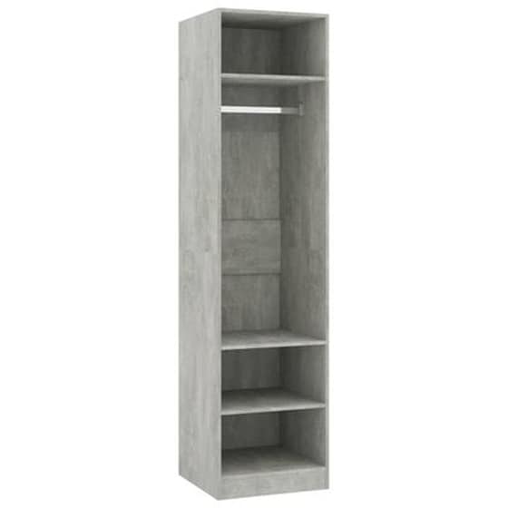 Μονόφυλλη Ντουλάπα Vidaxl από Μοριοσανίδα 50x50x200cm - Γκρι Σκυροδέρματος image 0