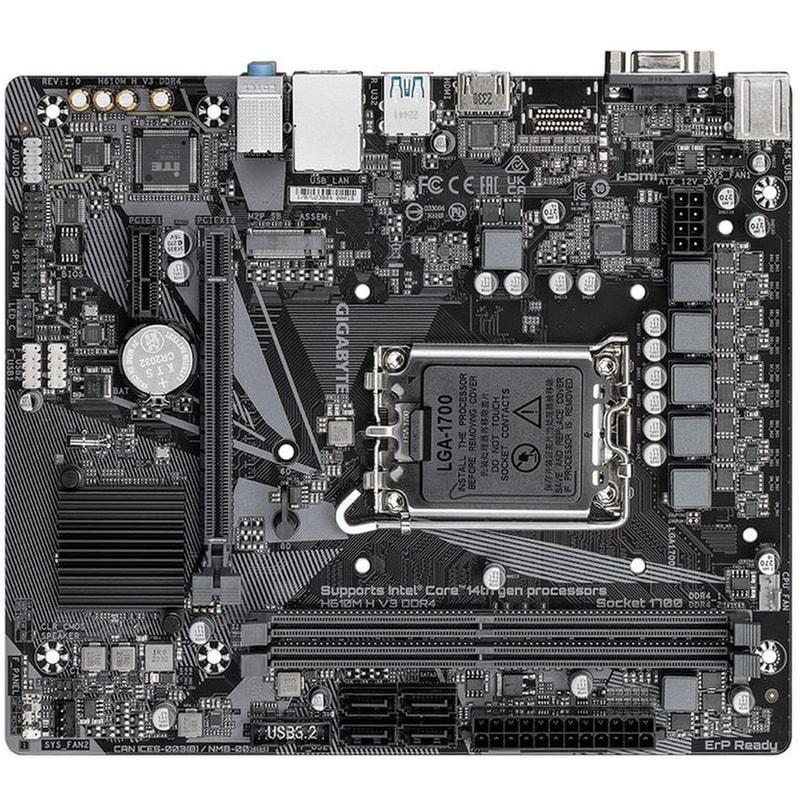 GIGABYTE Gigabyte H610M H V3 Intel H610 Micro ATX με Socket Intel 1700