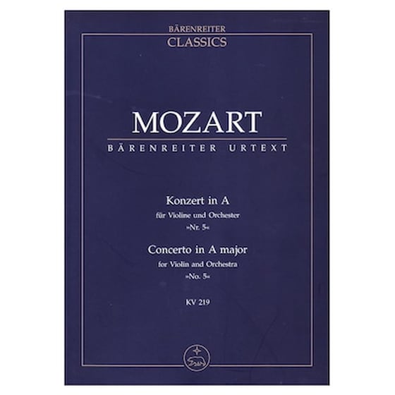 Βιβλίο Για Σύνολα Barenreiter Mozart - Violin Concerto Nr.5 In A Major Kv219 [pocket Score] image 0