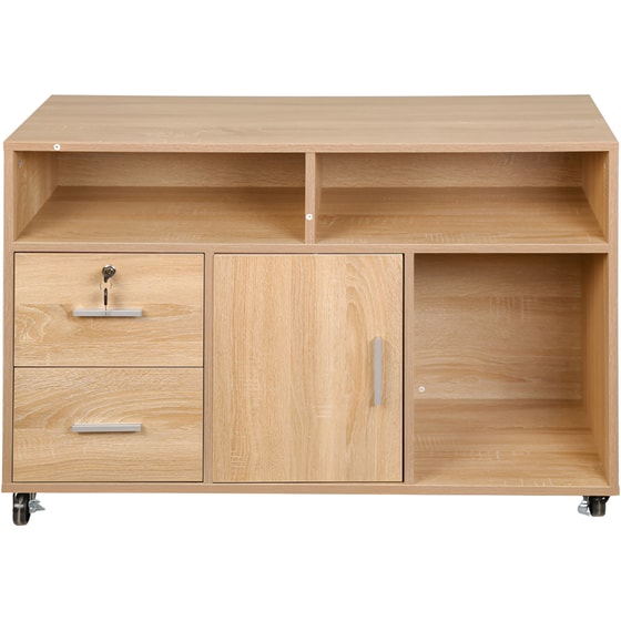 Συρταριέρα Γραφείου Bakaji 02839088 από Μελαμίνη 100x35cm - Ανοιχτό Καφέ image 0