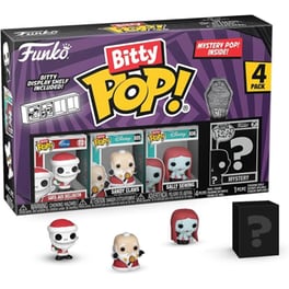 Funko Bitty Pop! Disney - Santa Jack Skellington, Sandy Claws, Sally Sewing and Mystery Chase 4-Pack