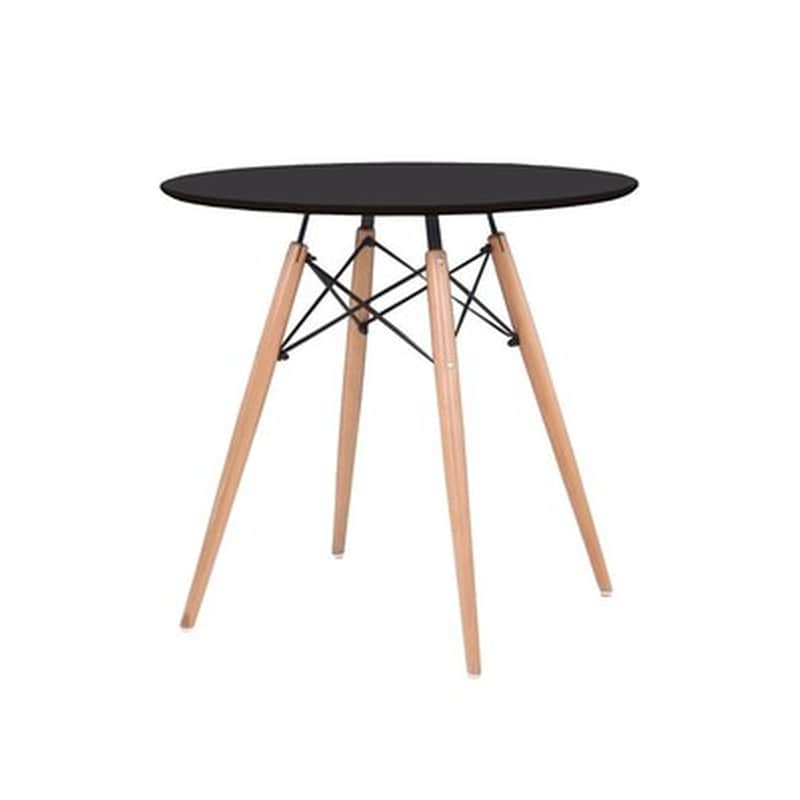 Τραπέζι Φ80/h74cm Μαύρο C10203