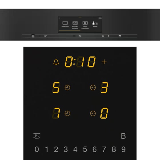 MIELE H7860 BPX & KM7361FRD 76 Lt Μαύρο Eντοιχιζόμενο Σετ Φούρνος και Εστία image 4