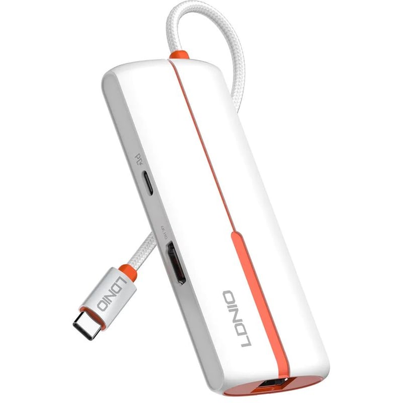 Ldnio Docking Station DS-26H 6 Θυρών με Σύνδεση USB-C, 4K, 100W PD - Λευκό LDNIO