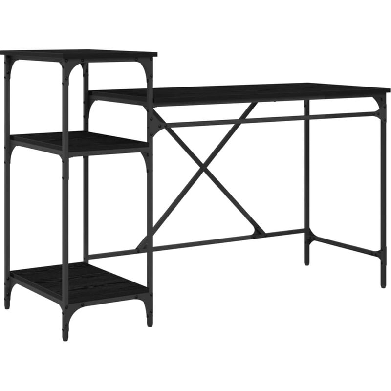 Γραφείο VidaXL από Επεξεργασμένο Ξύλο 135x50x90 cm - Μαύρη Οξιά