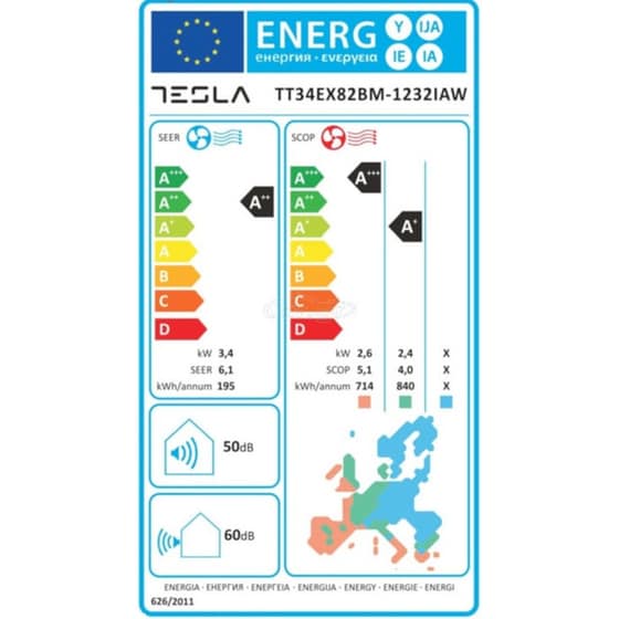 TESLA Select Style TT34EX82BM-1232IAW Κλιματιστικό Inverter 12.000 BTU A++/A+++ με WiFi image 3