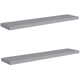 Ράφια Τοίχου VidaXL από MDF 120x23.5x3.8 cm 2 Τμχ - Γκρι