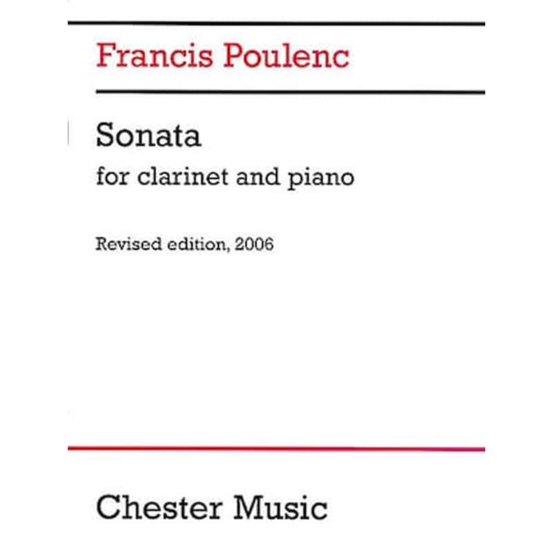 CHESTER MUSIC Poulenc - Sonata Clarinet - Piano