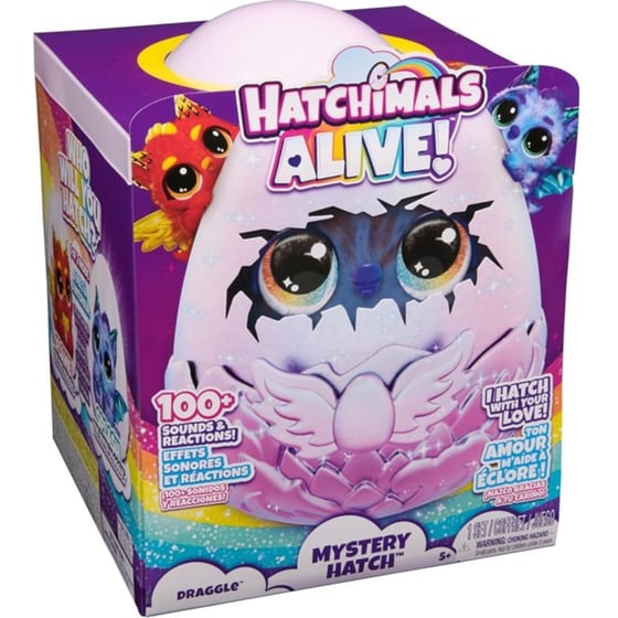 Spin Master Hatchimals Alive Mystery Hatch - Draggle (2 Σχέδια) image 1