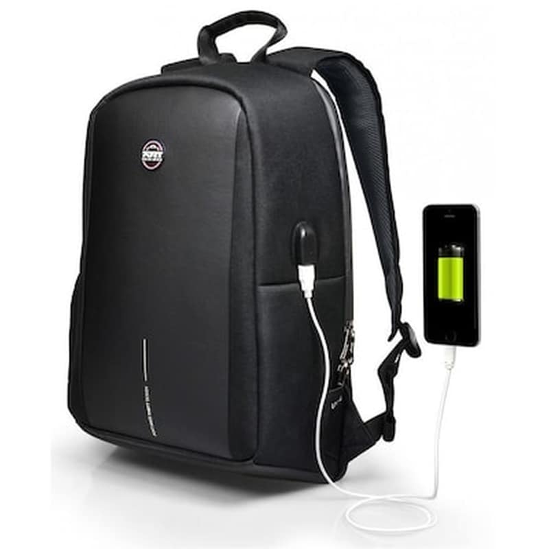 PORT Τσάντα Laptop Rucksack Port Designs Chicago Evo Backpack 13 - 15.6 Αδιάβροχη - Μαύρο