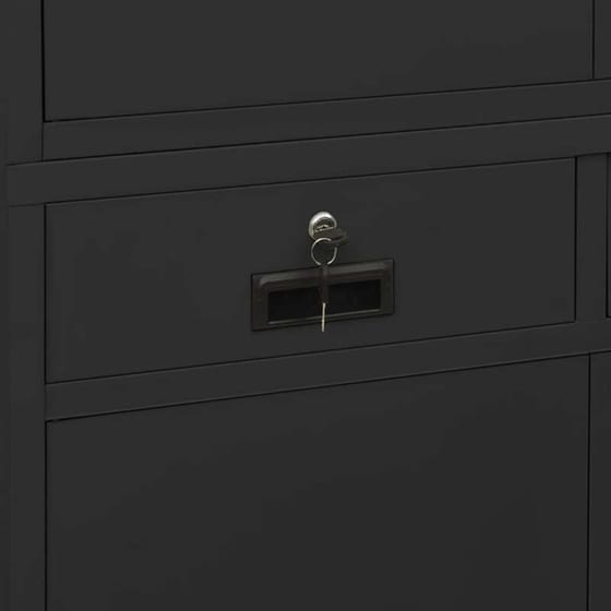 Ντουλάπα Γραφείου Vidaxl Ατσάλινη 90x40x180cm - Ανθρακί image 8