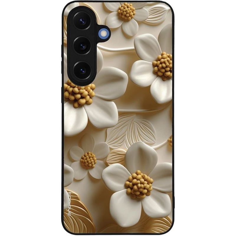 Θήκη Samsung Galaxy S25+ - Sonique 3D Flower Series - Λευκό