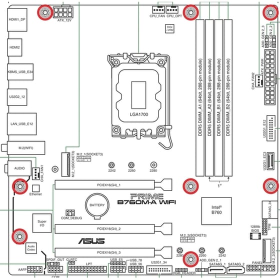 Asus Prime B760M-A WIFI Motherboard Micro ATX με Intel 1700 Socket 90MB1EL0-M0EAY0 image 4