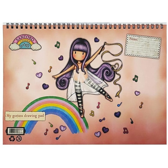 Μπλοκ&nbsp;Ζωγραφικής&nbsp;Graffiti&nbsp;Α4&nbsp;30Φ&nbsp;Santoro&nbsp;Gorjuss image 1