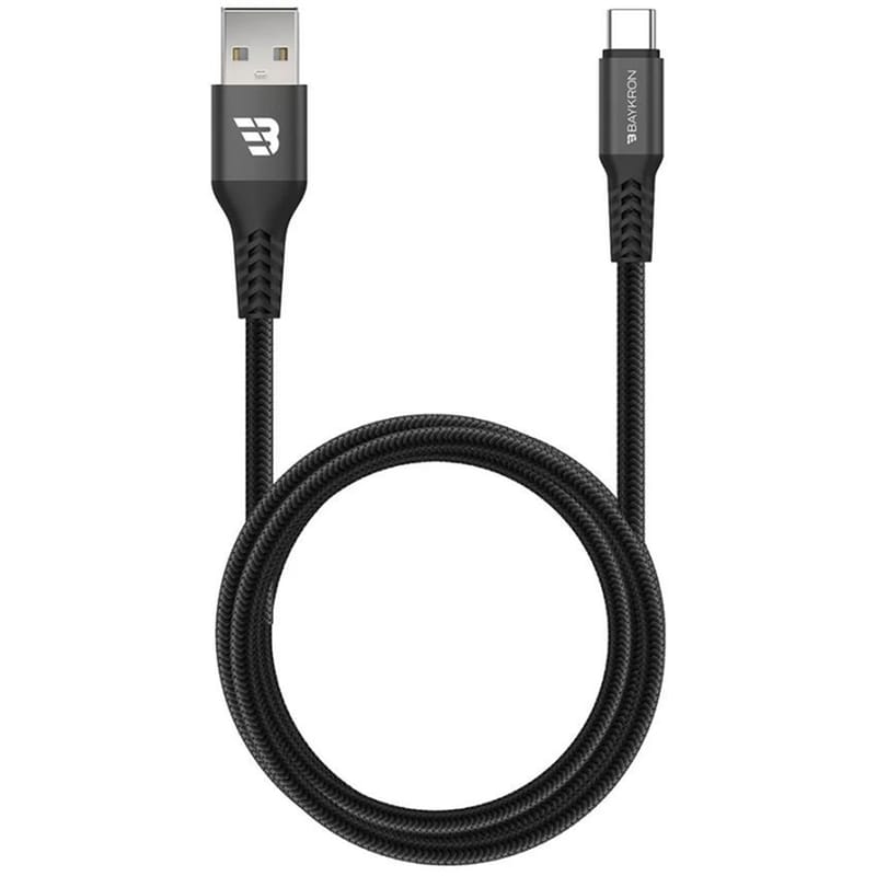 BAYKRON Καλώδιο Baykron USB-C male - USB-A male 1.2m - Μαύρο