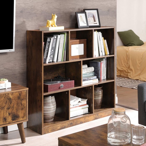 Βιβλιοθήκη Vasagle LBC52BX από Μοριοσανίδα 97.5x30x100 cm - Καφέ image 2