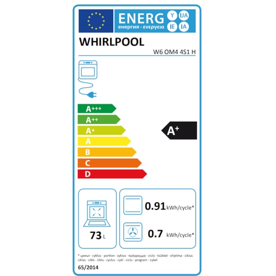 WHIRLPOOL W6 OM4 4S1H 73 Lt Inox Εντοιχιζόμενος Φούρνος Άνω Πάγκου image 5