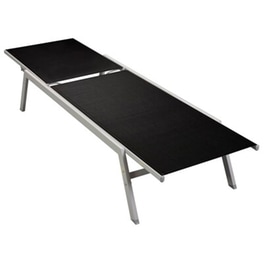 Ξαπλώστρα Παραλίας VidaXL από Ατσάλι και Textilene 200x58x32 cm - Μαύρο