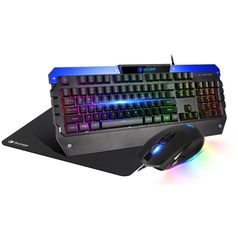 SADES Sades SA-D10 Σετ Gaming Πληκτρολόγιο με RGB Φωτισμό Ποντίκι (US)