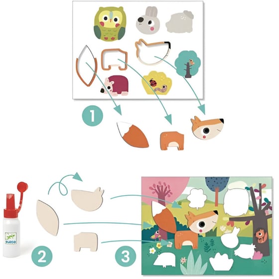 Djeco Το Πρώτο Μου Κολάζ 'ζωάκια' image 2