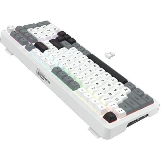 Redragon K688GB Gaming Μηχανικό Ασύρματο Bluetooth Πληκτρολόγιο RGB Λευκό (US) image 2