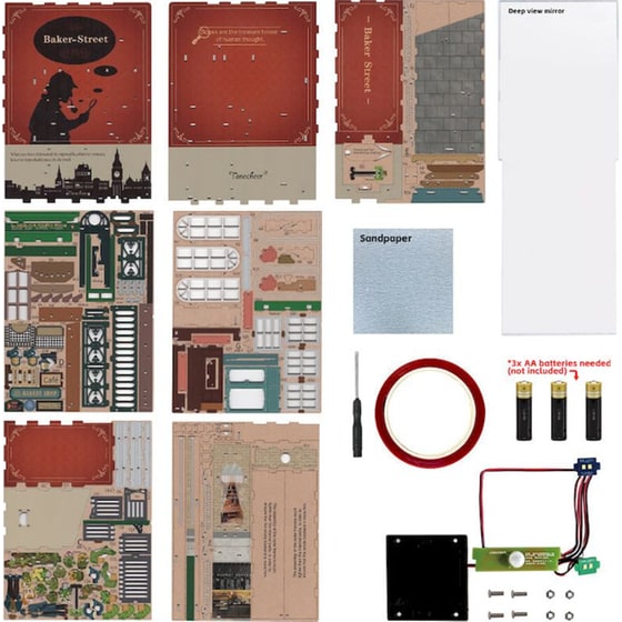 DIY 3D Puzzle Book Nook Kit Βιβλιοστάτης - Baker Street image 2