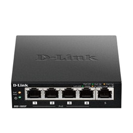 D-Link DGS-1005P Network Switch Unmanaged L2 Gigabit Ethernet (1000 Mbps) 5-Port PoE Support