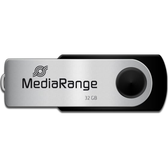 MediaRange MR911 32GB USB 2.0 Μαύρο/Ασημί image 1