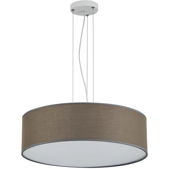 Φωτιστικό Οροφής Homelighting Cozy E27 Υφασμάτινο 50x15cm - Καφέ image 0