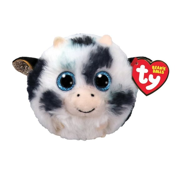 Λούτρινο Ty Beanie Balls Mooph Χνουδωτή Αγελαδίτσα Λευκή Με Μαύρες Στάμπες image 0