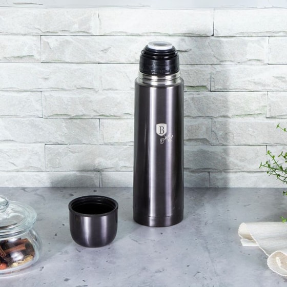 Μπουκάλι Θερμός Berlinger Haus Ανοξείδωτο Μαύρο 500ml image 4