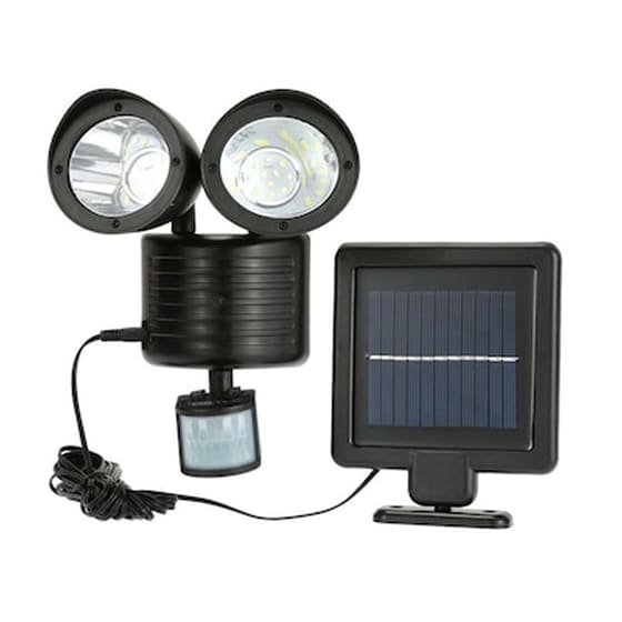 Διπλός Ηλιακός Led Προβολέας 3.7 V Με Ανιχνευτή Κίνησης Και Φωτοβολταϊκό Συλλέκτη Hoppline Hop100069 image 0