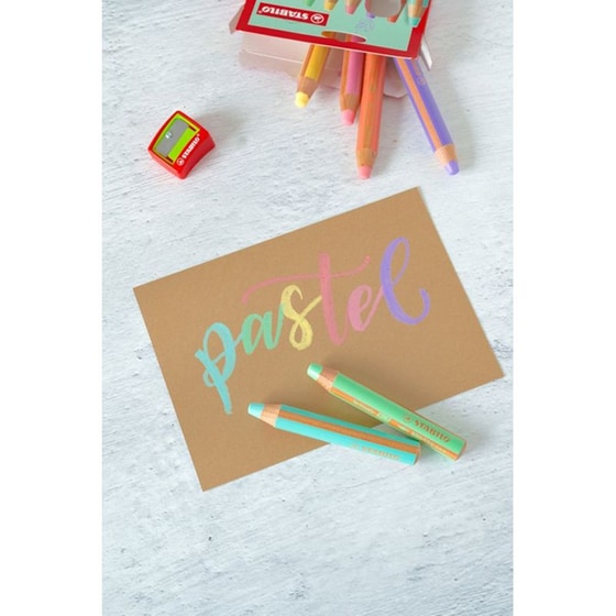 Ξυλομπογιές Stabilo Woody 3 in 1 Pastel & Ξύστρα image 4