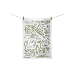 Πετσέτα Κουζίνας Chic Mic Green Leaves Βαμβακερή 50x70cm - Πολύχρωμη