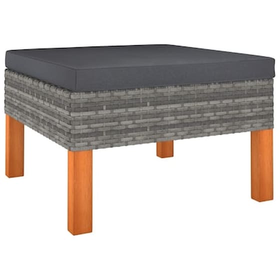 Vidaxl Σαλόνι Κήπου 9 Τεμαχίων Γκρι Από Συνθετικό Ρατάν Με Μαξιλάρια image 4