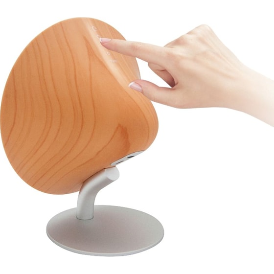 Mini Halo One Beach Wood Φορητό Ηχείο 5W - Ασημί/ Ανοιχτό Καφέ image 1