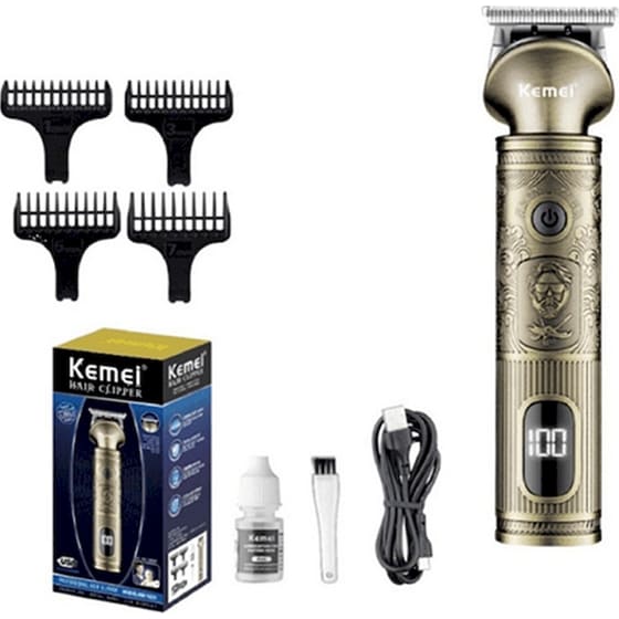 KEMEI Barber KM-1635 Κουρευτική Μηχανή Επαναφορτιζόμενη Χρυσό image 1
