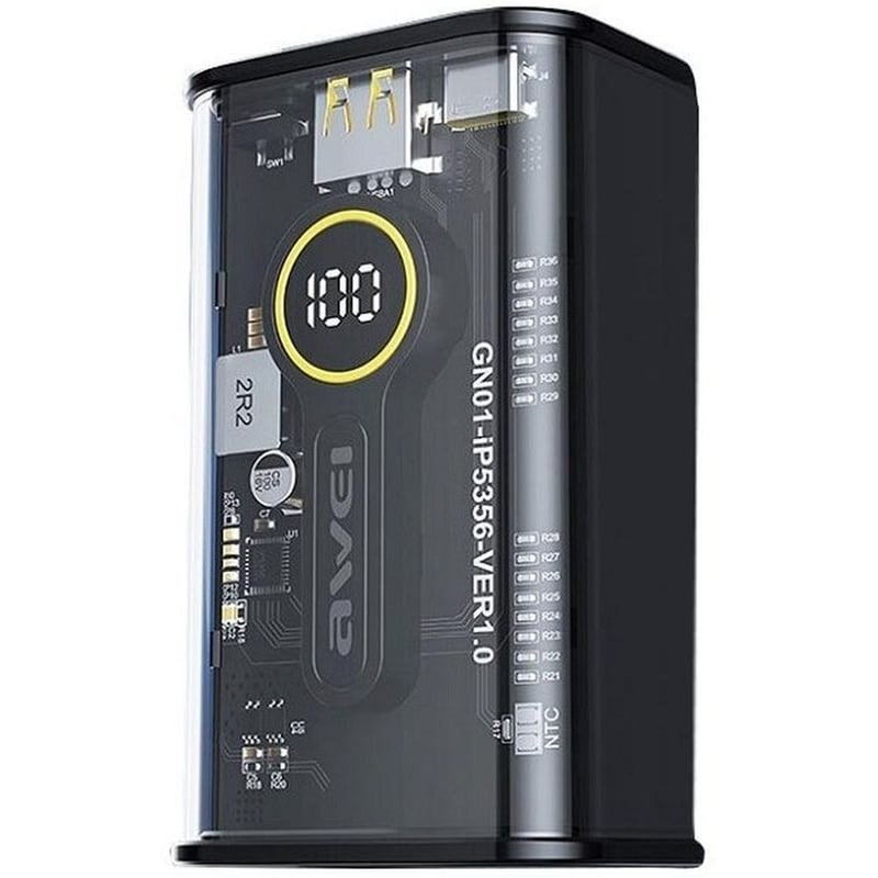 AWEI Powerbank Awei P165K 10.000 mAh - Μαύρο