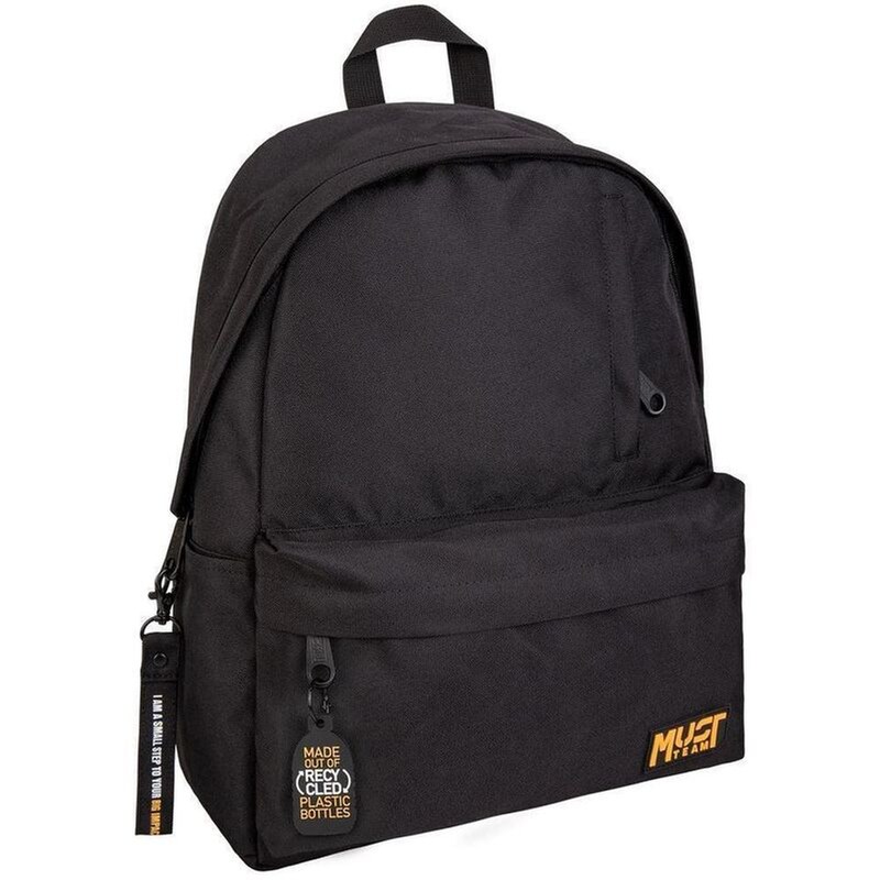 Τσάντα Πλάτης Must Team Monochrome  Μαύρο με Πορτοκαλί Λεπτομέρειες 900d Rpe