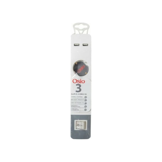 Πολύπριζο Osio OPS-3003 3 Θέσεων & 2x Usb 1.5m - Λευκό image 3