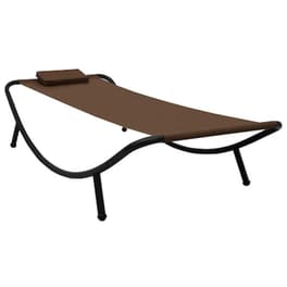 Ξαπλώστρα/ Κρεβάτι VidaXL από Ατσάλι 200x90x40 cm - Καφέ