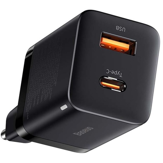 Φορτιστής Πρίζας Baseus CCSUPP‑E01 USB-C,USB-A 30 W - Μαύρο image 1