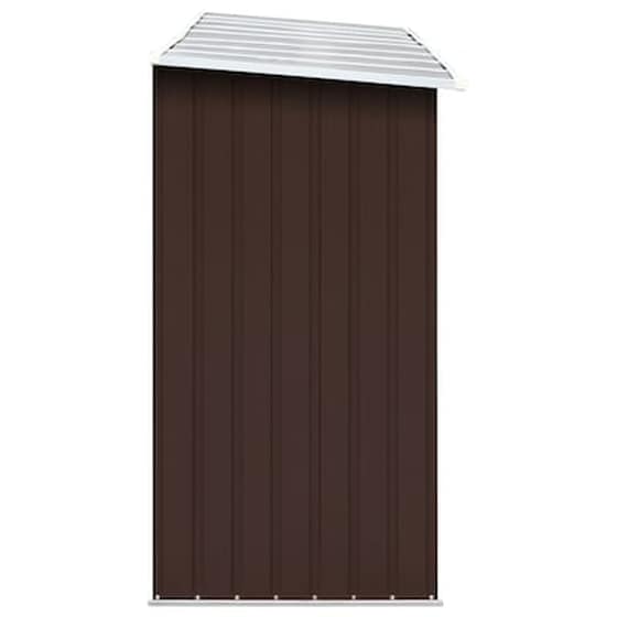 Vidaxl Υπόστεγο Αποθήκευσης Ξύλων Κήπου Καφέ 330 X 84 X 152 Εκ. Ατσάλι image 4