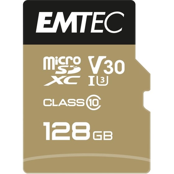 Κάρτα Μνήμης Emtec Speedin Pro MicroSDXC UHS-I U3 A1 V30 Cl10 128GB + SD Adapter image 1