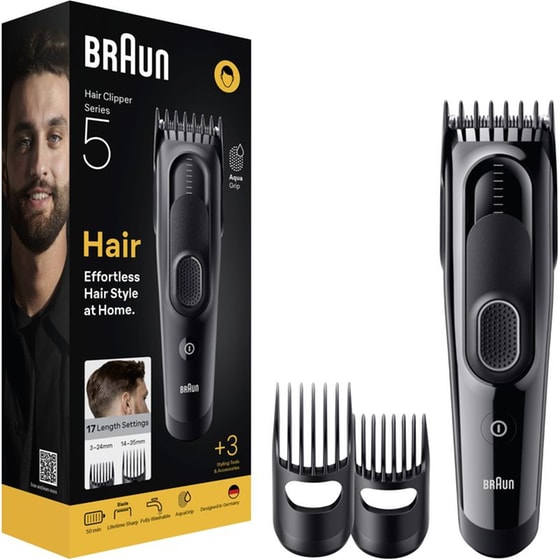 BRAUN HC5530 Κουρευτική Mηχανή Επαναφορτιζόμενη Μαύρο image 2