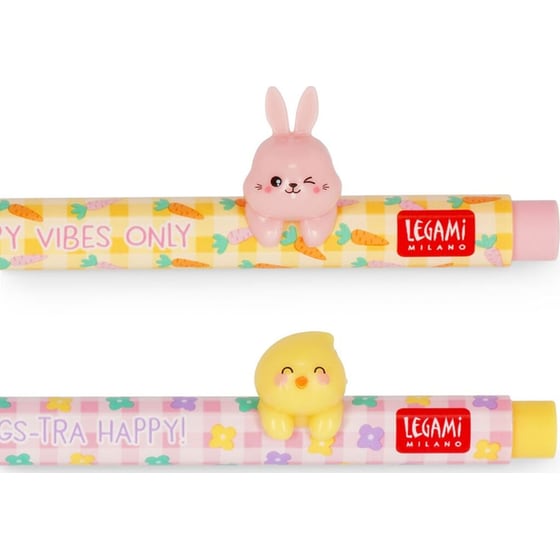 Σετ Στυλό Gel Legami Lovely Friends Hoppy Easter 2 Χρώματα 0.5mm image 2