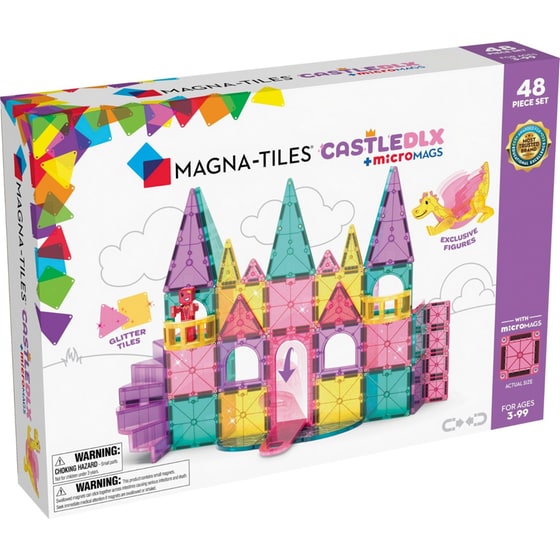 Magna-Tiles® Castle DLX Μαγνητικό Παιχνίδι Κατασκευών - 48 Κομμάτια (242048CA) image 0