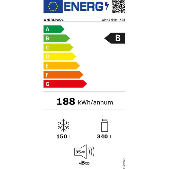 WHIRLPOOL WHK2 6494 X7E No Frost 490 Lt Inox Ψυγειοκαταψύκτης image 7